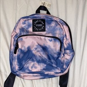 VS Pink Mini Pink/Blue Tie Dye Back Pack NWT
